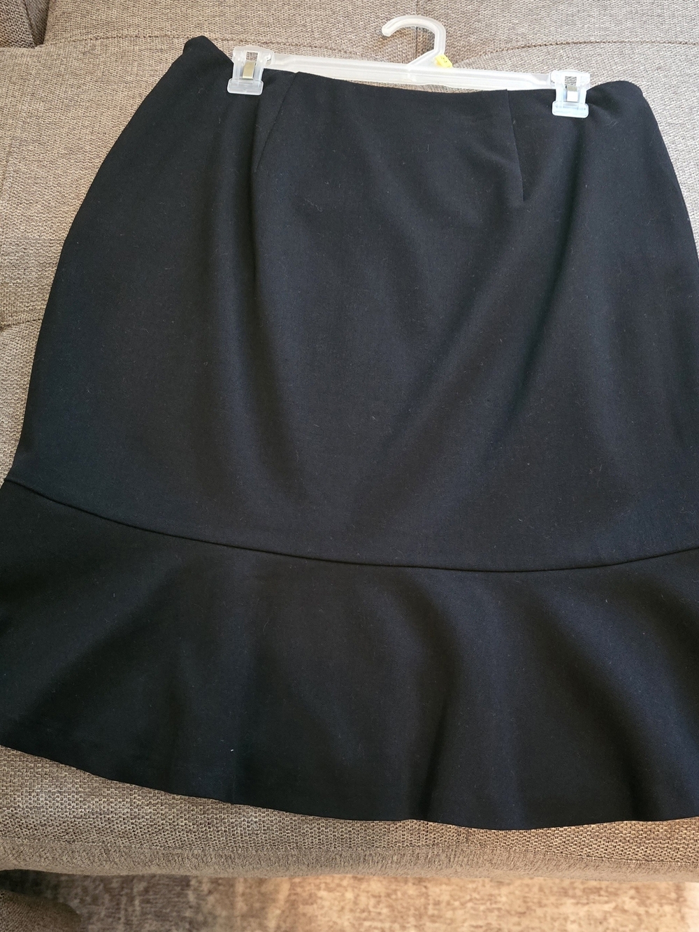 White House Black Market Black A-Line Flared Hem Skirt
